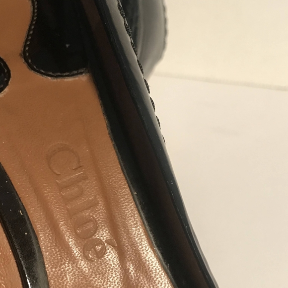 Chloe black wedge shoes vintage. Size 7.5 - Picture 4 of 12